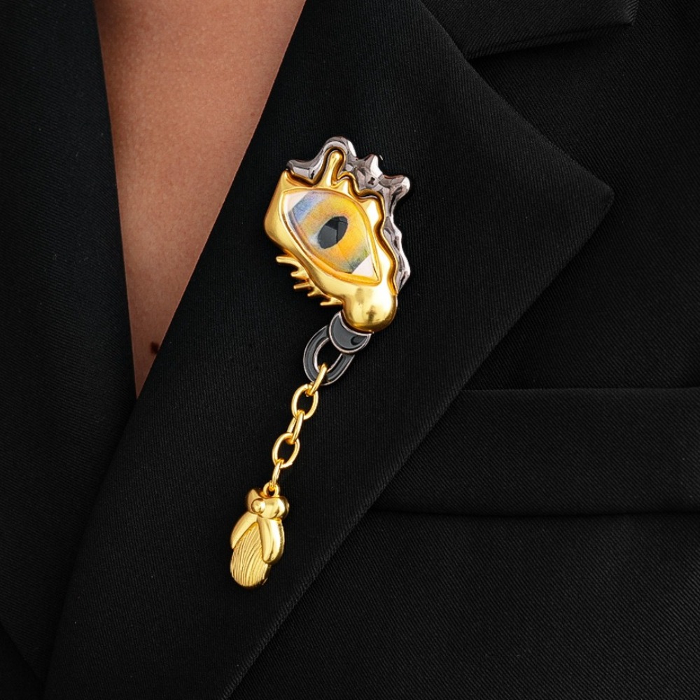 Women'S Accessories For Suit - دبابيس بروش معدنية راقية بتصميم دمعة