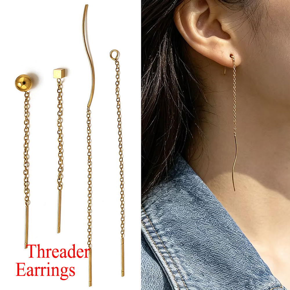 Women'S Ear Accessories - 10 قطع أقراط طويلة من الفولاذ