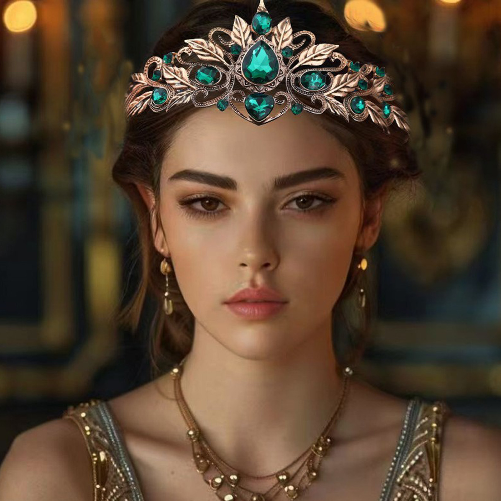 Women Accessories Dropshipping - تاج شعر دائري على الطراز الباروكي