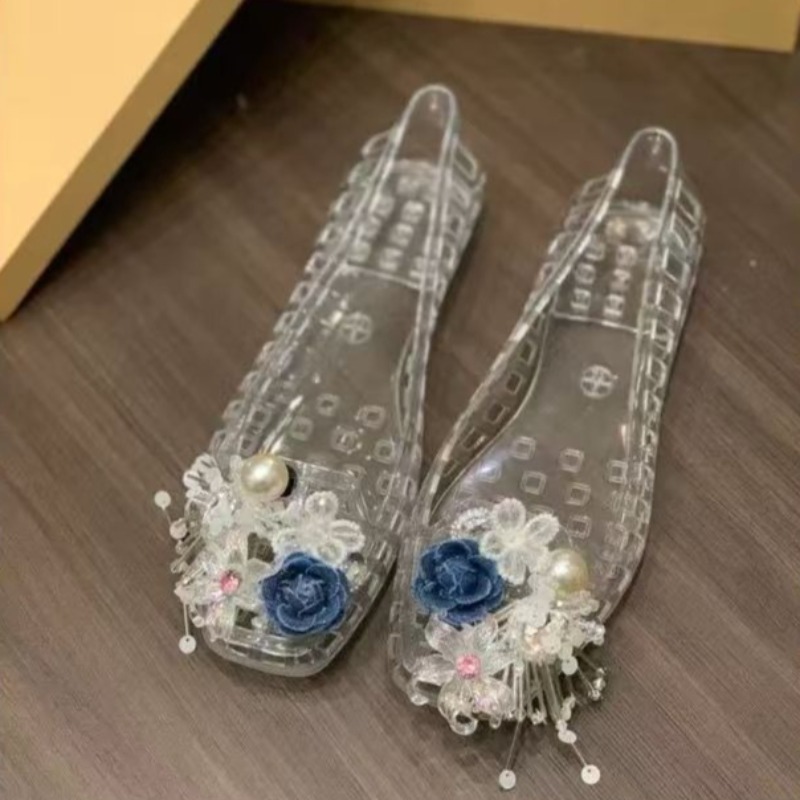 Women'S Accessories Designer - أحذية مصممة بريق PVC تصميم جوهرة