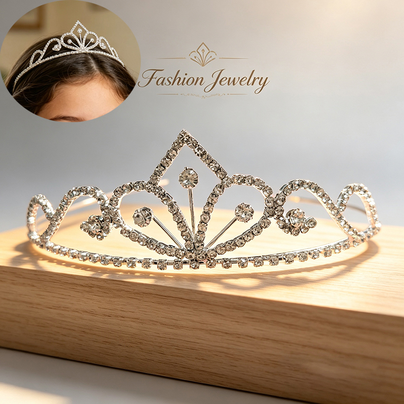 تاج زفاف فضي اللون مرصع بالأحج - مراجعة Queen Accessories وسعره