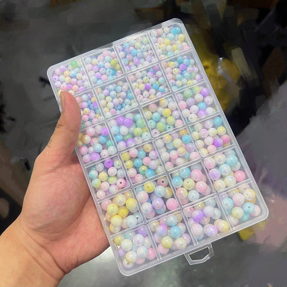 800 قطعة/24 شبكة في علبة، خرز  - مراجعة Women Accessories Box وسعره