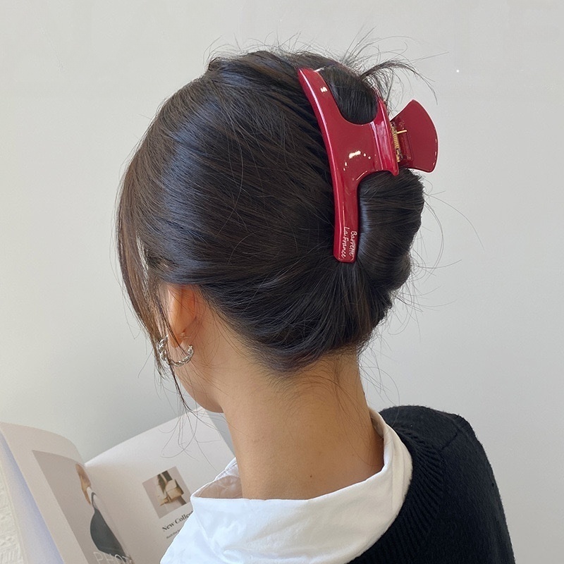 حجم كبير مخلب الشعر الأحمر للف - مراجعة Women Accessories Business وسعره