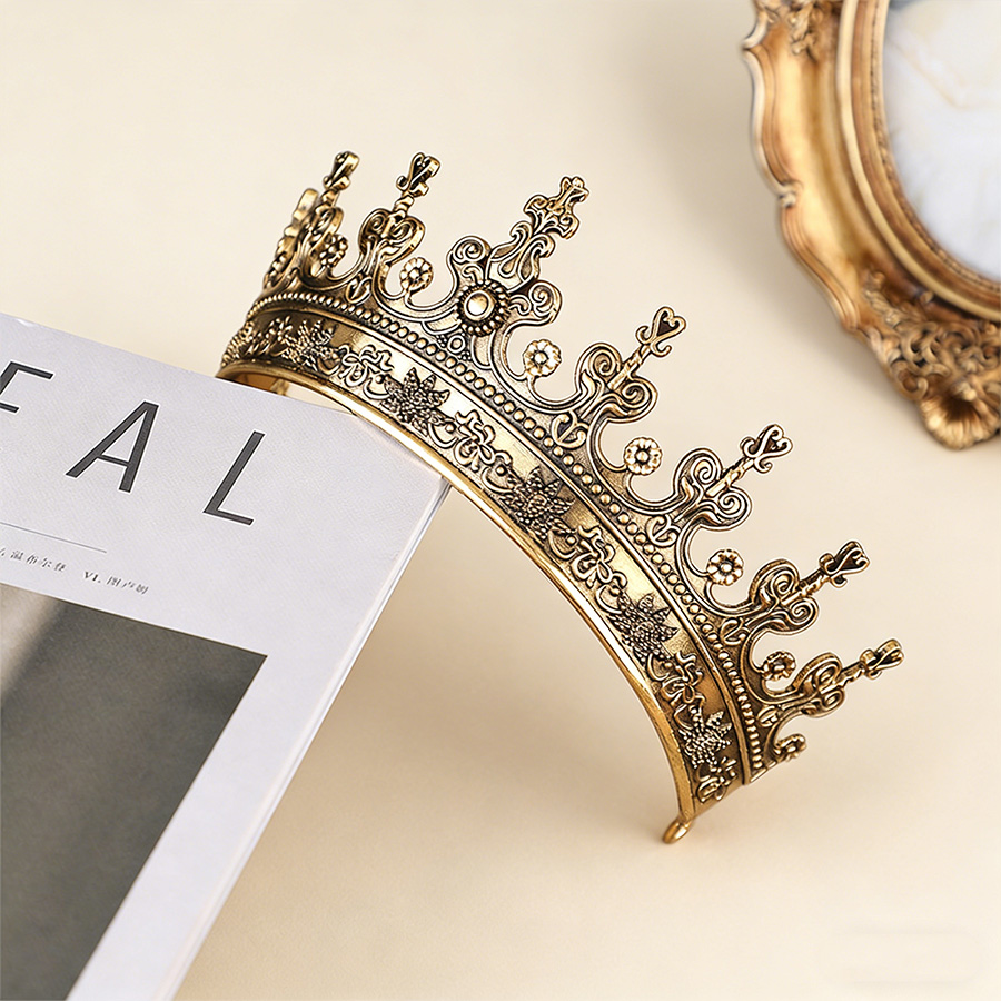 تاج عروس برونزي بتصميم باروكي  - مراجعة Queen Accessories وسعره