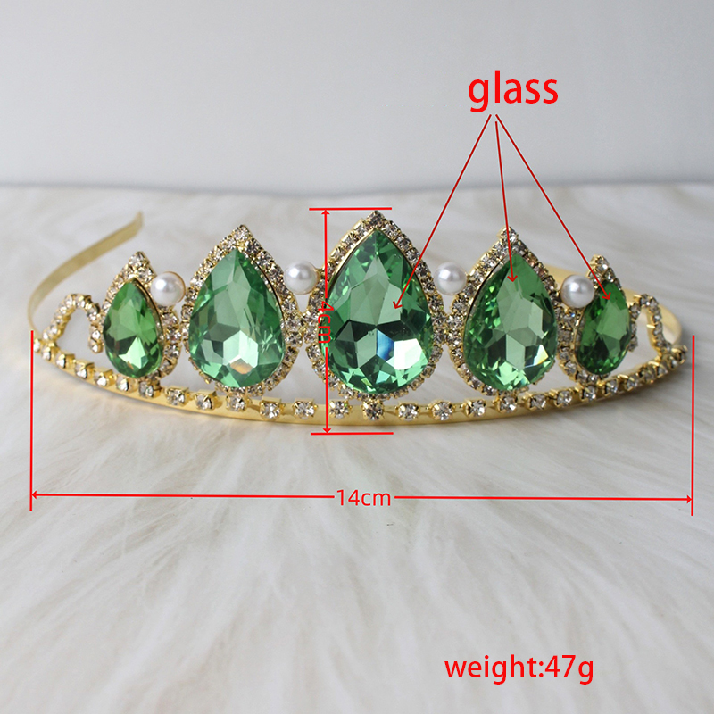 تاج كريستال أخضر على شكل قطرات - مراجعة Women Accessories Jewelry وسعره