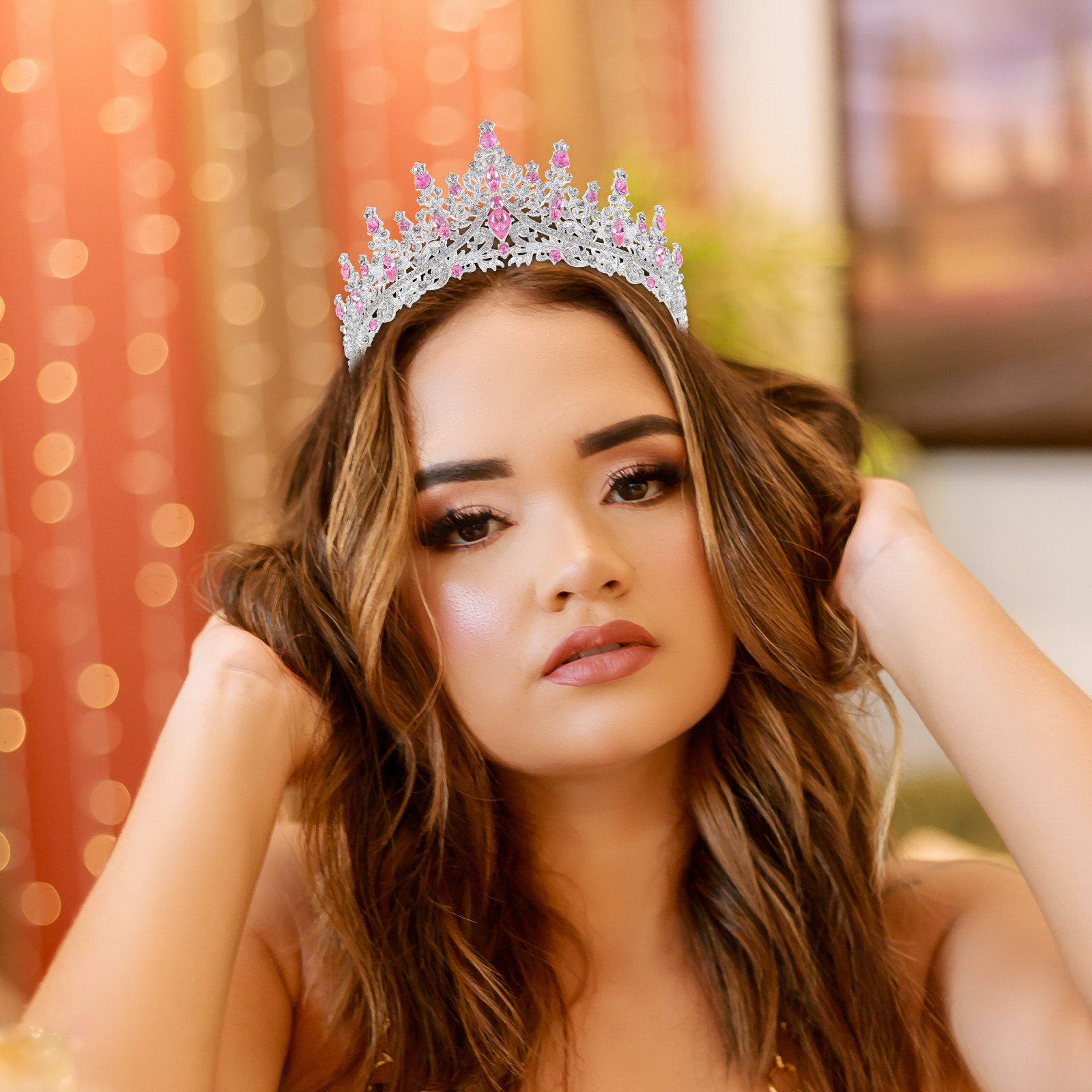 تاج شعر مرصع بالأحجار اللامعة، - مراجعة Queen Accessories وسعره