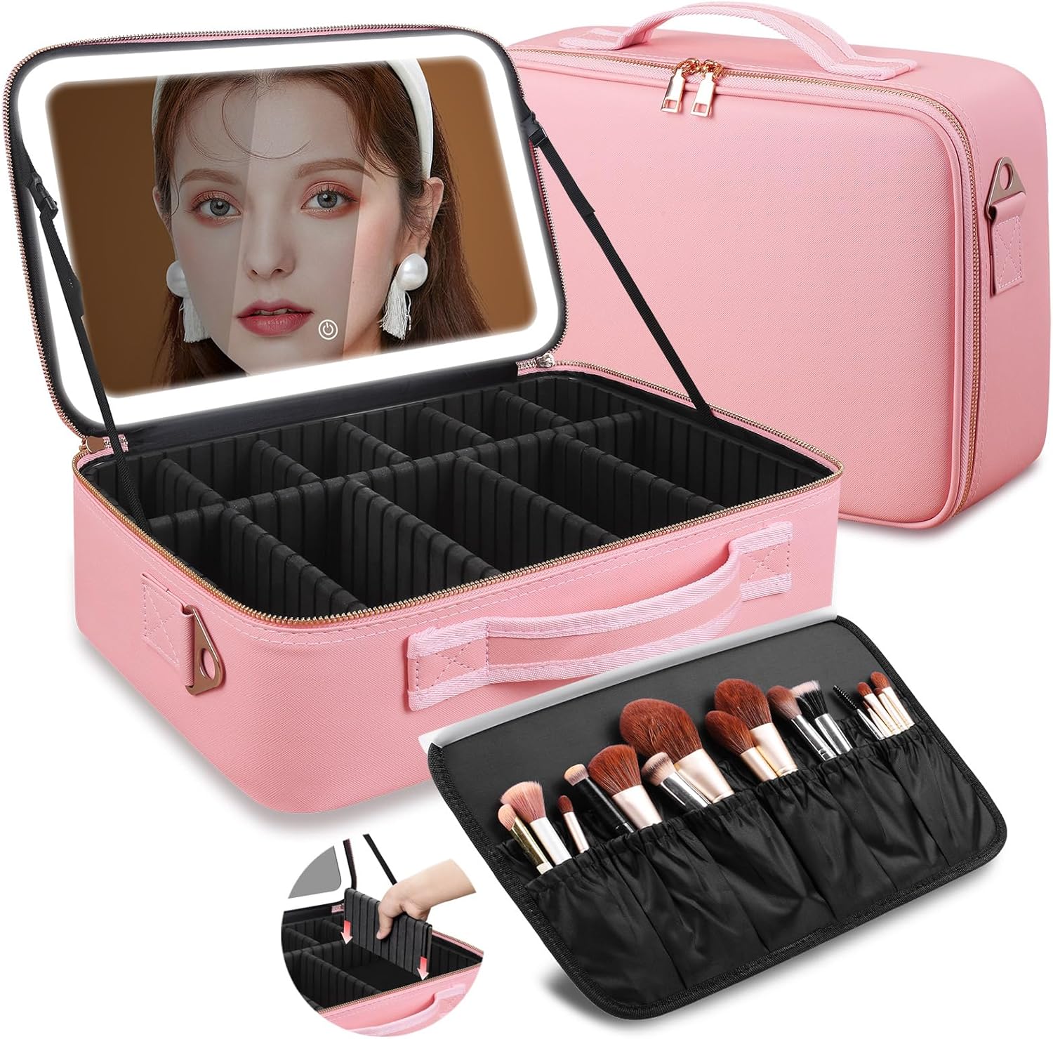 حقيبة مكياج كبيرة السعة 15''×1 - مراجعة Women Accessories Box وسعره
