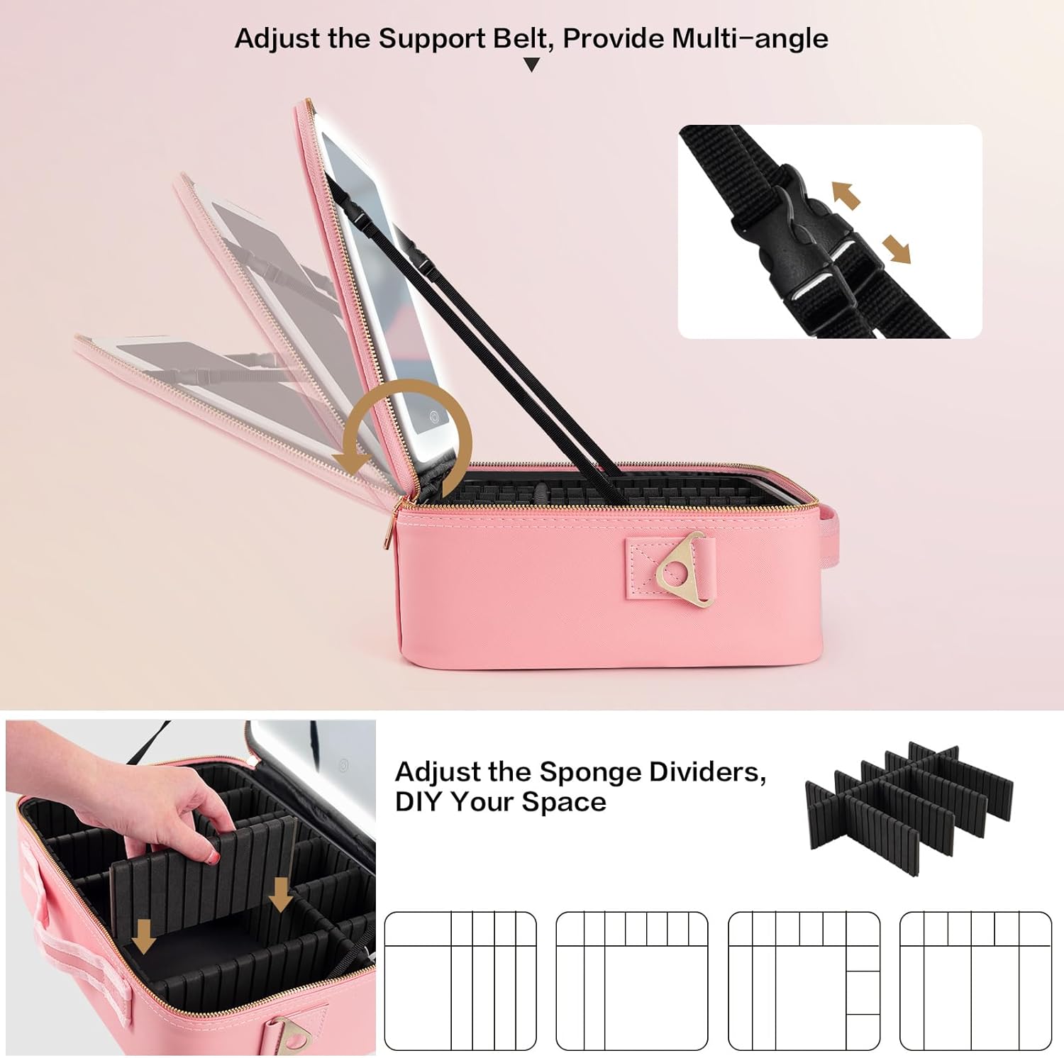 حقيبة مكياج كبيرة السعة 15''×1 - مراجعة Women Accessories Box وسعره